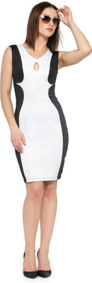 N-gal Women Bodycon White Mini/Short Dress