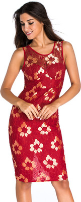 N-gal Women Bodycon Red Mini/Short Dress