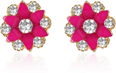 VFI SJ-ER-605a AD Ruby White Tops earring Zircon Brass Stud Earring