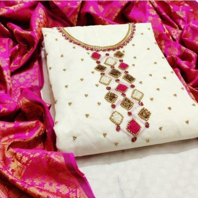 RSTWISTER Cotton Blend Self Design Kurta & Churidar Material