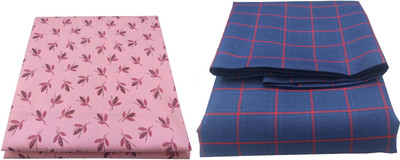 Pri & Su CottLinns Cotton Blend Checkered, Printed Shirt & Trouser Fabric