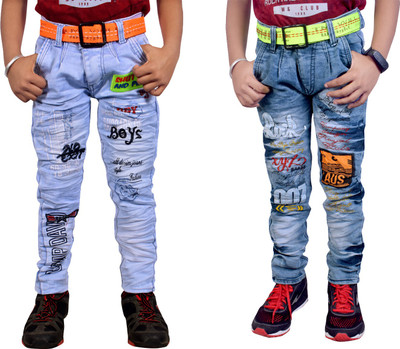 LAHSUAK Regular Boys Light Blue Jeans(Pack of 2)