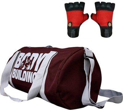 Cp Bigbasket Combo of High Quality Gym Bag with Wrist Support Gym Gloves Fitness Accessory Kit Kit