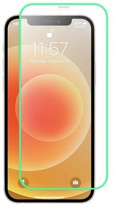 BLACK GORILLA Edge To Edge Tempered Glass for Apple IPhone 12 Pro, Glowing Silicon Edge Glow in Dark(Pack of 1)