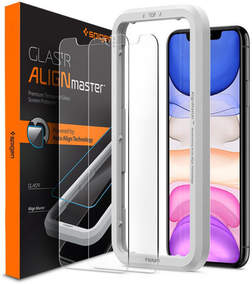Spigen Tempered Glass Guard for iPhone 11, Apple iPhone XR(Pack of 2)
