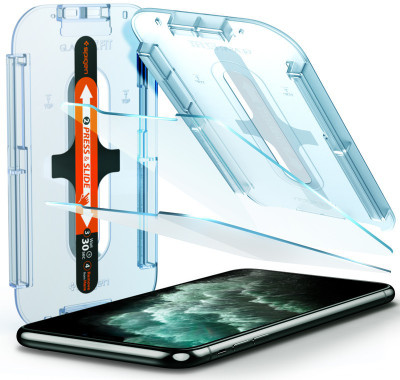 Spigen Tempered Glass Guard for iPhone 11 Pro Max, Apple iPhone XS Max(Pack of 2)