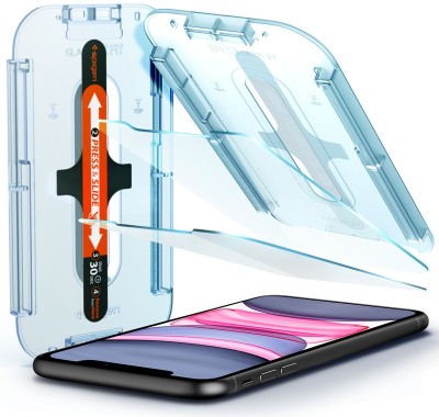 Spigen Tempered Glass Guard for Apple iPhone 11, Apple iPhone XR(Pack of 2)
