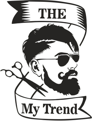 Divine studio 85 cm Barber Shop Wall, Window, Door Sticker (85X65 cm) Self Adhesive Sticker(Pack of 1)