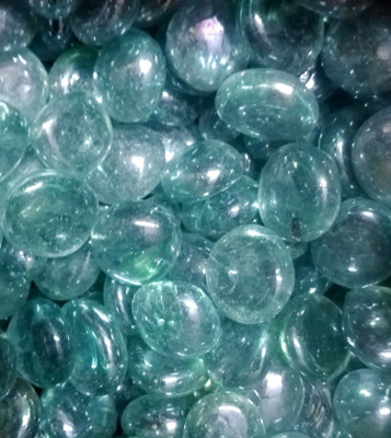 Green Plant indoor Pebbles1399 Polished Round Marble Pebbles(White 40 Pieces)