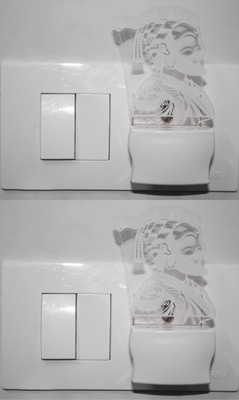 AFAST 3D Illusion ShivaJi LED Night Lamp (Pack Of 2) Night Lamp(10 cm, White)