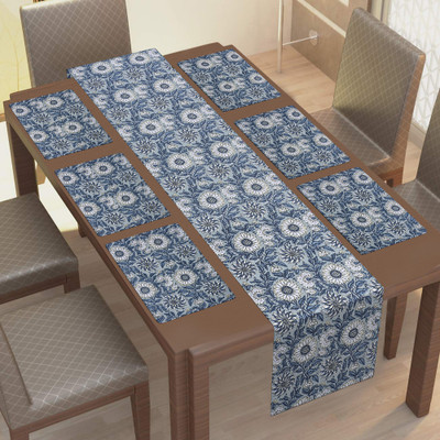 Texstylers Rectangular Pack of 7 Table Placemat(Multicolor, Cotton)