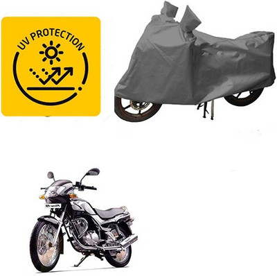 MOTOWORLD Waterproof Two Wheeler Cover for TVS(Fiero F2, Grey)