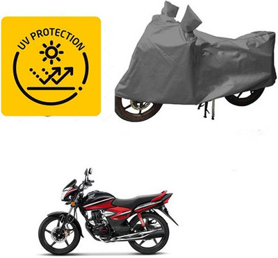 MOTOWORLD Waterproof Two Wheeler Cover for Honda(CB Shine, Grey)
