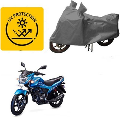 MOTOWORLD Waterproof Two Wheeler Cover for TVS(Victor New, Grey)