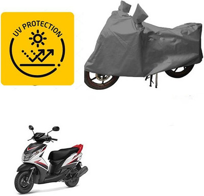 MOTOWORLD Waterproof Two Wheeler Cover for Yamaha(Ray Z, Grey)