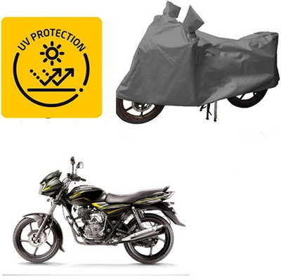 MOTOWORLD Waterproof Two Wheeler Cover for Bajaj(Discover 100 DTS-i, Grey)