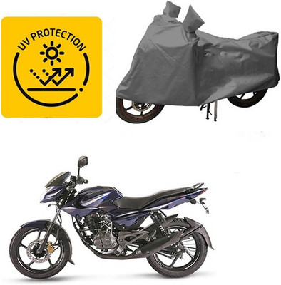 MOTOWORLD Waterproof Two Wheeler Cover for Bajaj(Pulsar 135 LS DTS-i, Grey)