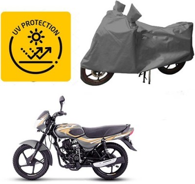 MOTOWORLD Waterproof Two Wheeler Cover for Bajaj(CT100, Grey)