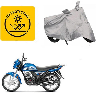 MOTOWORLD Waterproof Two Wheeler Cover for Hero(CD 110 Dream, Silver)