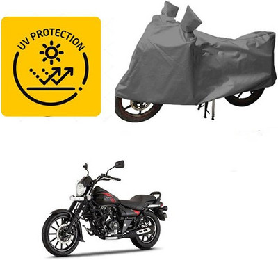 MOTOWORLD Waterproof Two Wheeler Cover for Bajaj(Avenger 220 Street, Grey)