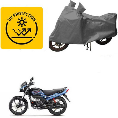 MOTOWORLD Waterproof Two Wheeler Cover for Hero(Passion Plus, Grey)
