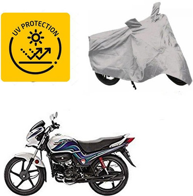 MOTOWORLD Waterproof Two Wheeler Cover for Hero(Passion Pro TR, Silver)