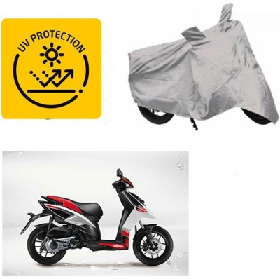 MOTOWORLD Waterproof Two Wheeler Cover for Aprilia(SR 125, Silver)