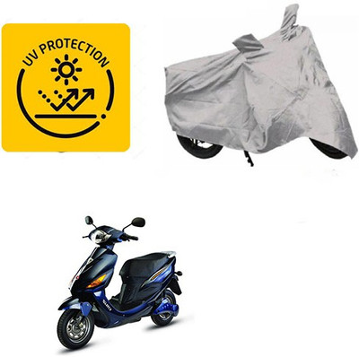 MOTOWORLD Waterproof Two Wheeler Cover for Hero(Electric Cruz, Silver)