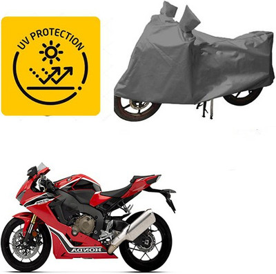MOTOWORLD Waterproof Two Wheeler Cover for Honda(CBR 1000RR, Grey)