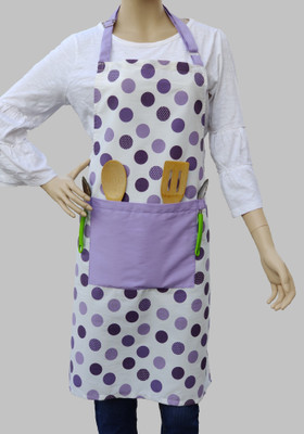 stile dio Blended Home Use Apron - Free Size(Purple, Single Piece)
