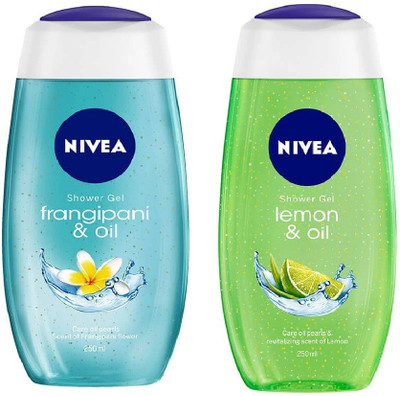 NIVEA Shower Gel Frangipani & Oil And Lemon Each 250ml(2 x 250 ml)