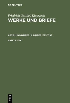 Text(German, Hardcover, Klopstock Friedrich Gottlieb)