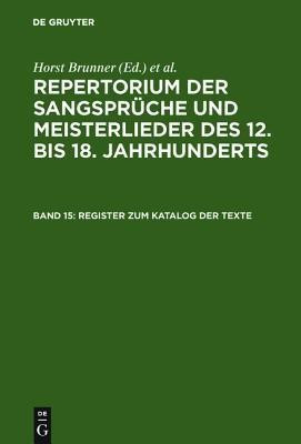 Register Zum Katalog Der Texte(German, Hardcover, unknown)