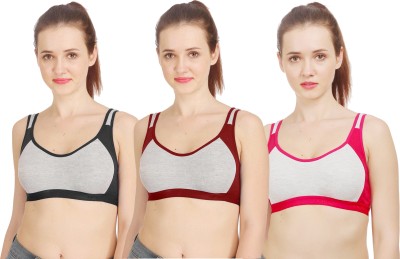 samvar SSNY Bra Women Minimizer Non Padded Bra(Black, Maroon, Pink)