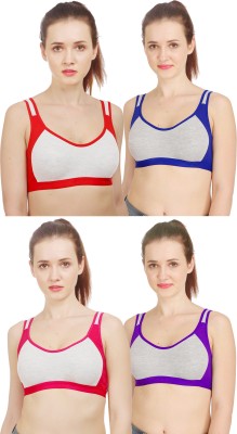 samvar SSNY Bra Women Minimizer Non Padded Bra(Red, Blue, Pink, Purple)