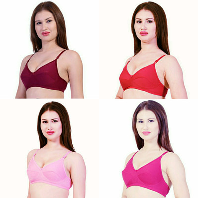 oxbeery Women Full Coverage Non Padded Bra(Multicolor)