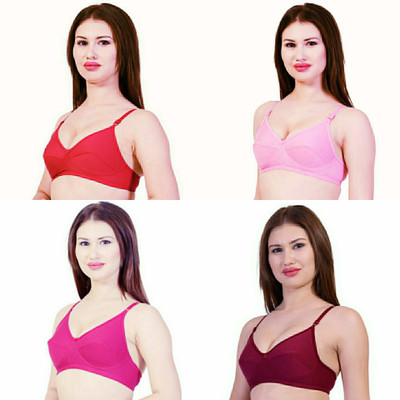 oxbeery Women Full Coverage Non Padded Bra(Multicolor)