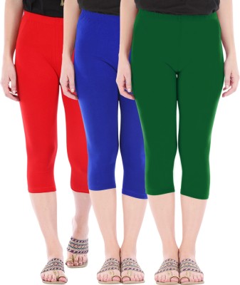 Buy That Trendz Women Red, Blue, Green Capri