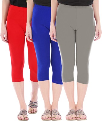 Buy That Trendz Capri Leggings Women Red, Blue, Grey Capri