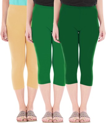 Buy That Trendz Capri Leggings Women Brown, Green, Green Capri