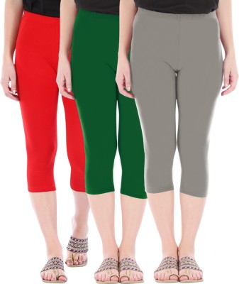 Buy That Trendz Capri Leggings Women Red, Green, Grey Capri