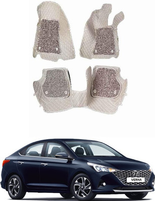 AYW Leatherite 7D Mat For  Hyundai Verna(Beige)
