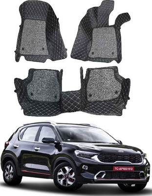 AYW Leatherite 7D Mat For  Kia Sonet(Black)