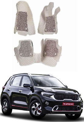 AYW Leatherite 7D Mat For  Kia Sonet(Beige)