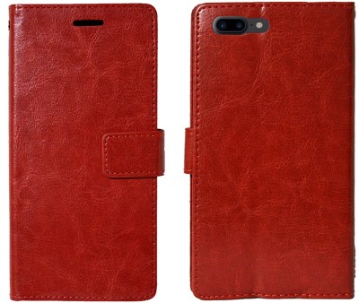 COVERBLACK Flip Cover for Apple iPhone 7 Plus(Red, Dual Protection, Pack of: 1)