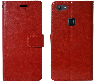Coverage Flip Cover for Vivo Y81 / Vivo Y83(Red, Dual Protection, Pack of: 1)