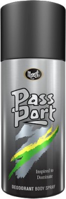 MONET Passport Black Deodorant Spray  -  For Men(150 ml)