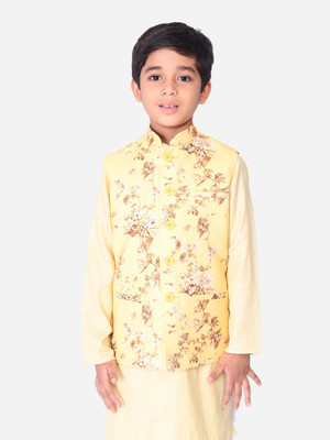 Namaskar Sleeveless Printed Boys Jacket