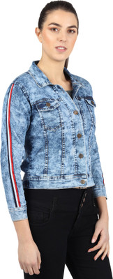 SKYLER FASHION Full Sleeve Washed Women Denim Jacket