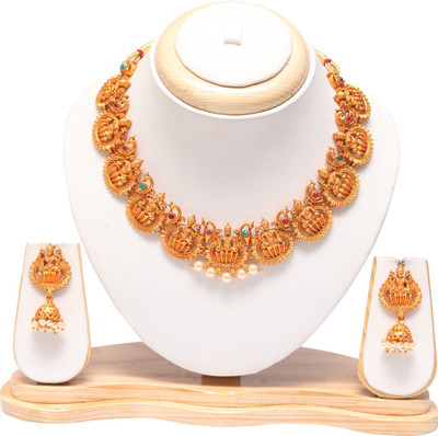 Swarajshop Alloy Gold-plated Gold Jewellery Set(Pack of 1)